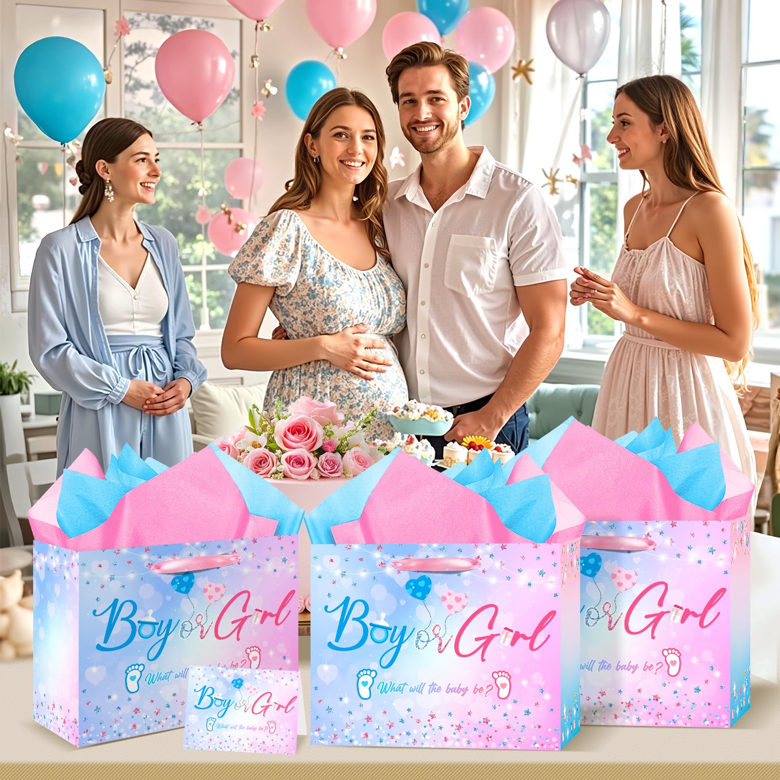 Amazon.com: Yomaiha Baby Gender Reveal Gift Bag Gender Reveal